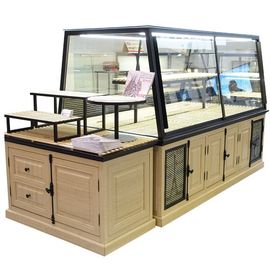 China Resistência de alta temperatura personalizada da vitrina de vidro da padaria com conduzido fornecedor