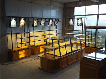 China Gôndola moderna personalizada do armário de exposição da padaria do estilo com luz do diodo emissor de luz fornecedor