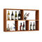 Mostra de madeira da exposição da loja da anti quebra/estábulo fixado na parede da cremalheira do vinho fornecedor