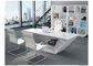 Forma especial criativa do mobiliário de escritório elegante do gerente com pintura branca do cozimento fornecedor